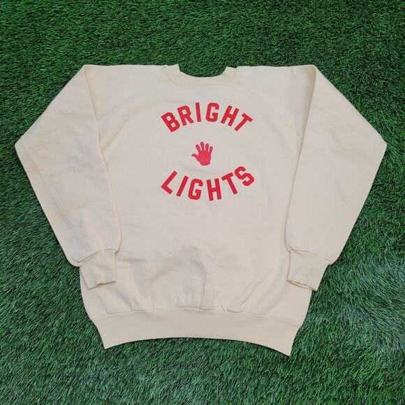 Vintage 1987 Fire Breathing Red Dragon Sweatshirt Womens M/L 20x23 Cropped USA - Picture 2 of 14